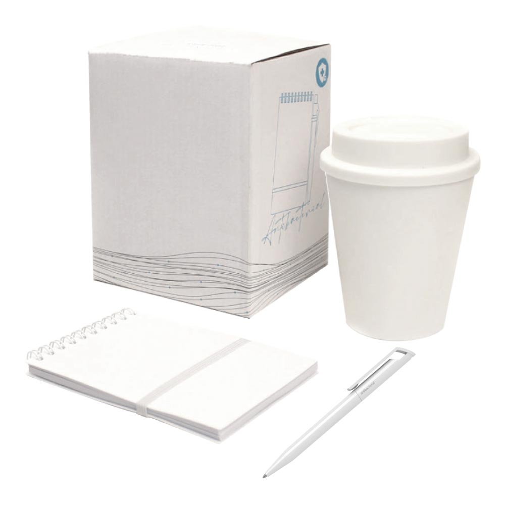 Antibacterial Gift Set with Cup, Notepad, and Pen