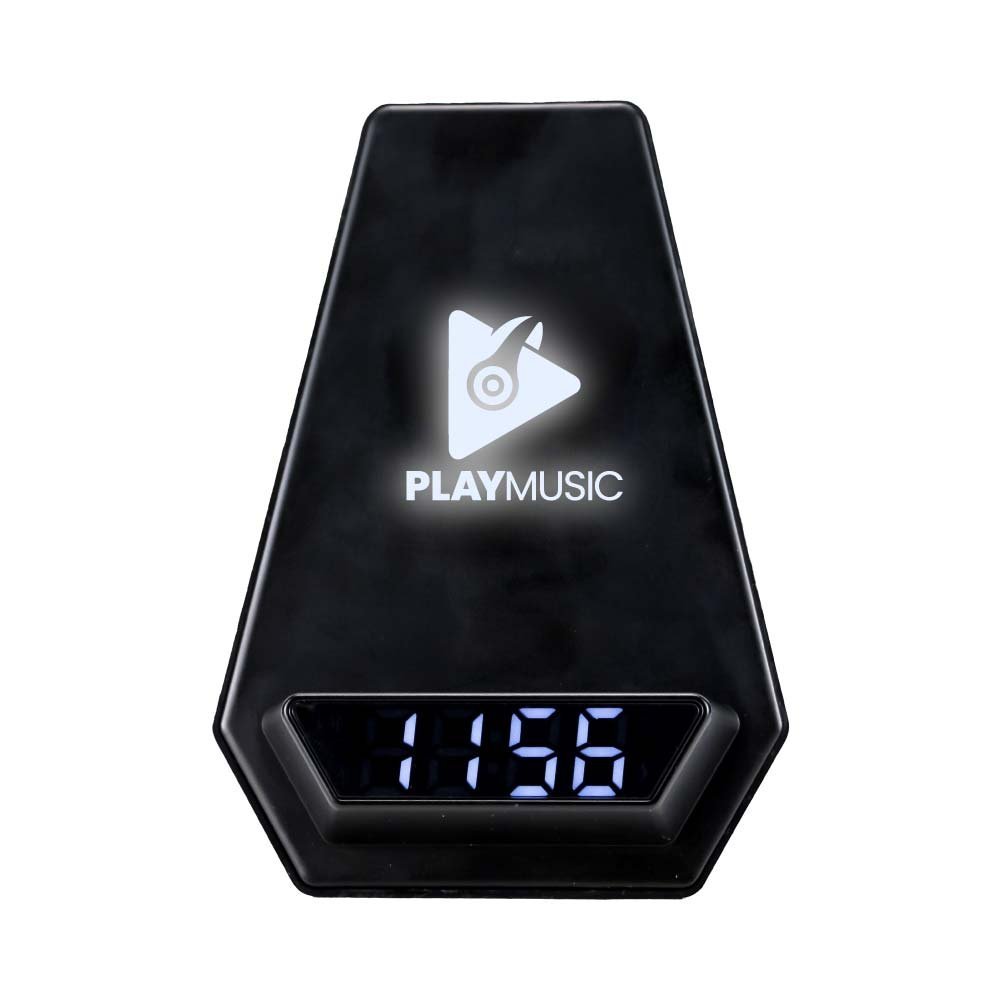 Wireless Charger BT Speaker with Clock & Light-up Logo - Image 2