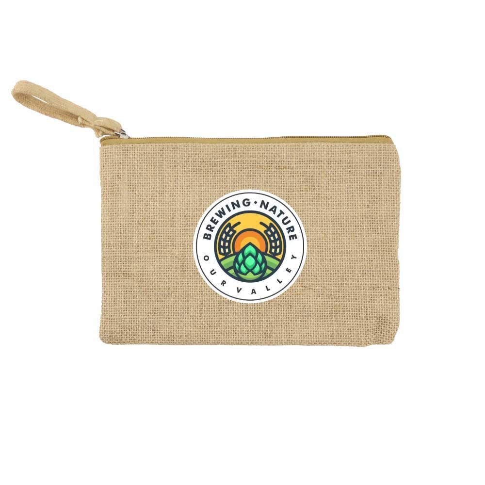 Natural Jute Zipper Pouch for Organizing Storage - Image 2