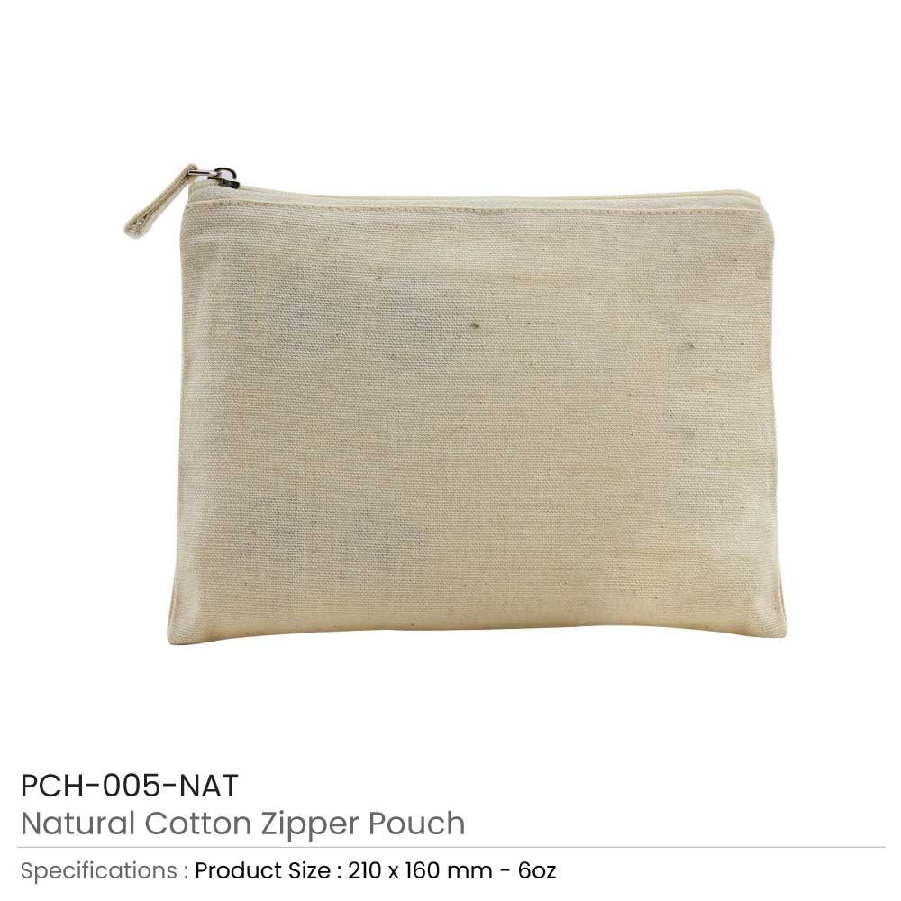 Multi-purpose Cotton Zipper Pouches 6 oz - Image 5