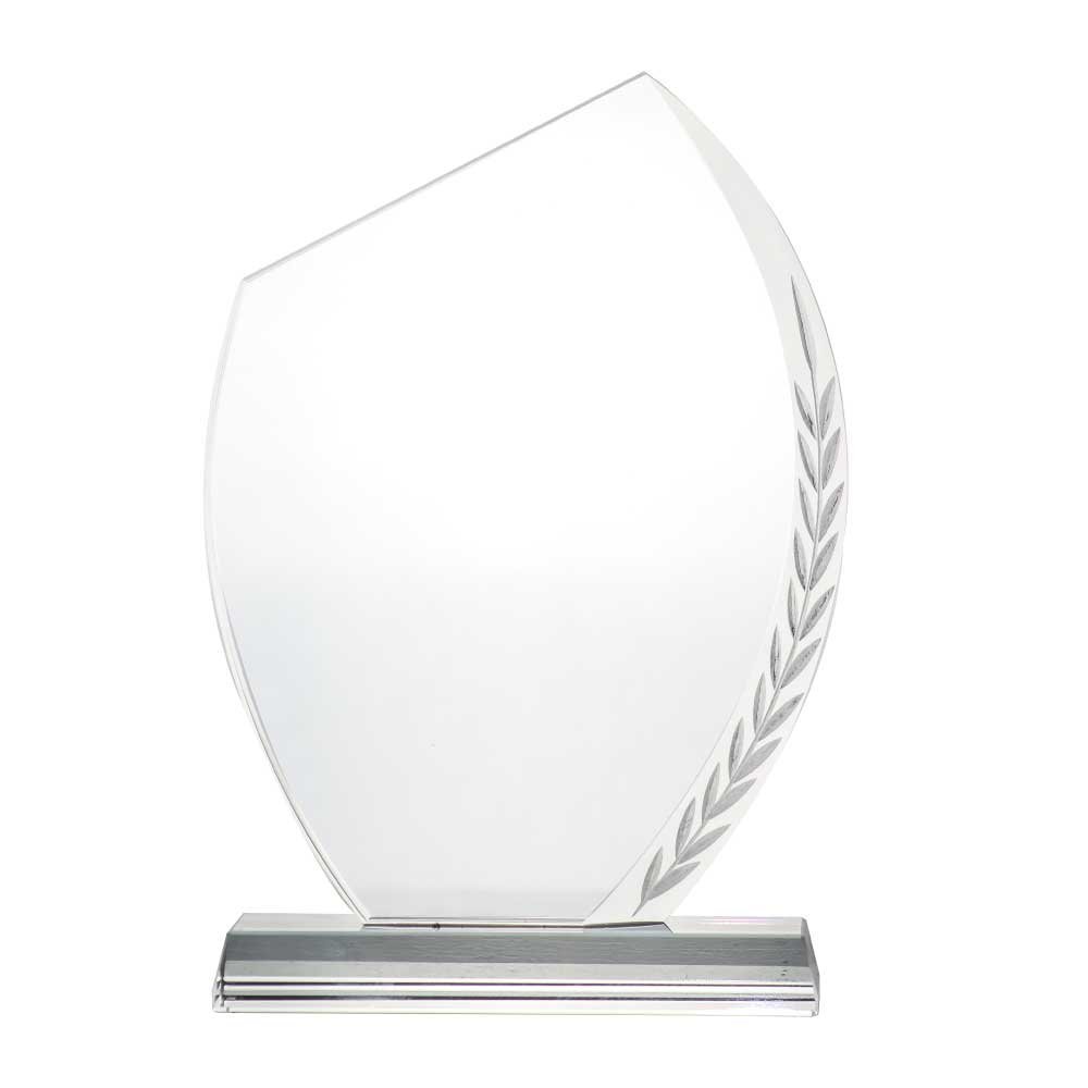 Crystal Awards with Engraved Leaf Design & Box