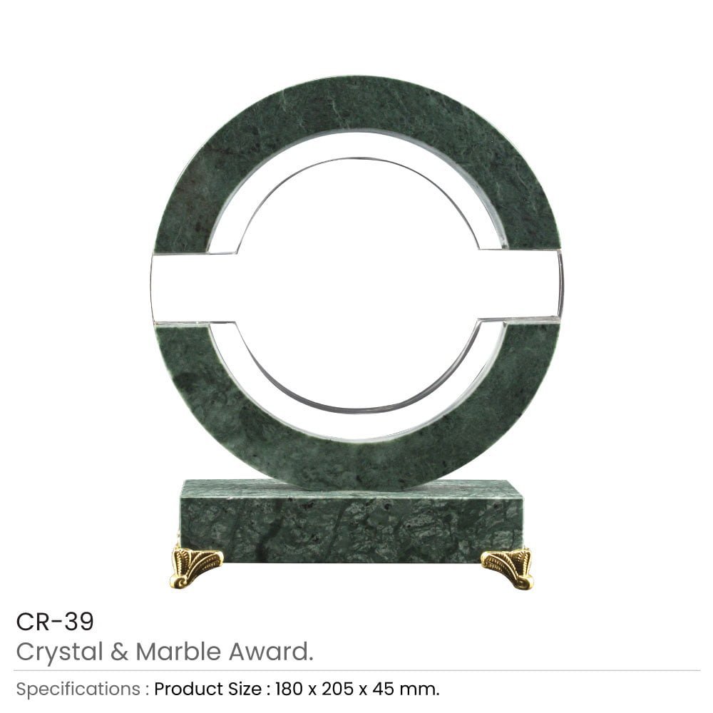 Round Crystal and Marble Awards in Hardboard Box - Image 4