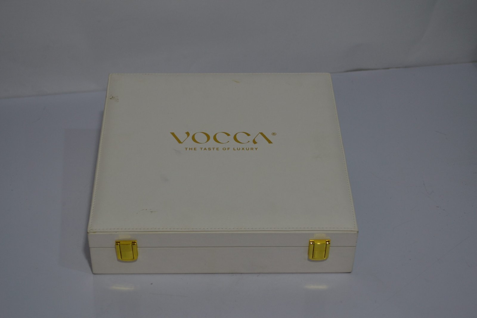 White PU Leather Wooden Box