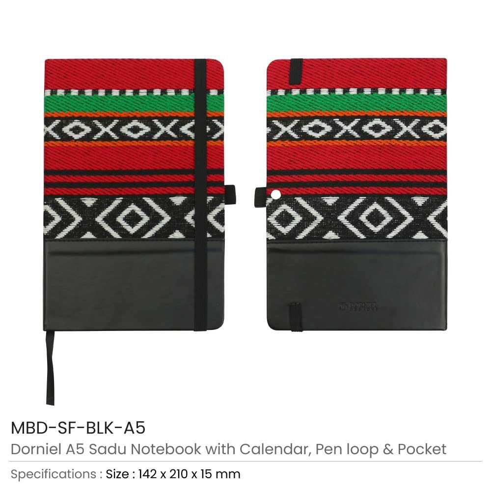 Dorniel A5 Notebooks with Calendar, Pen Loop & Pocket - Image 7