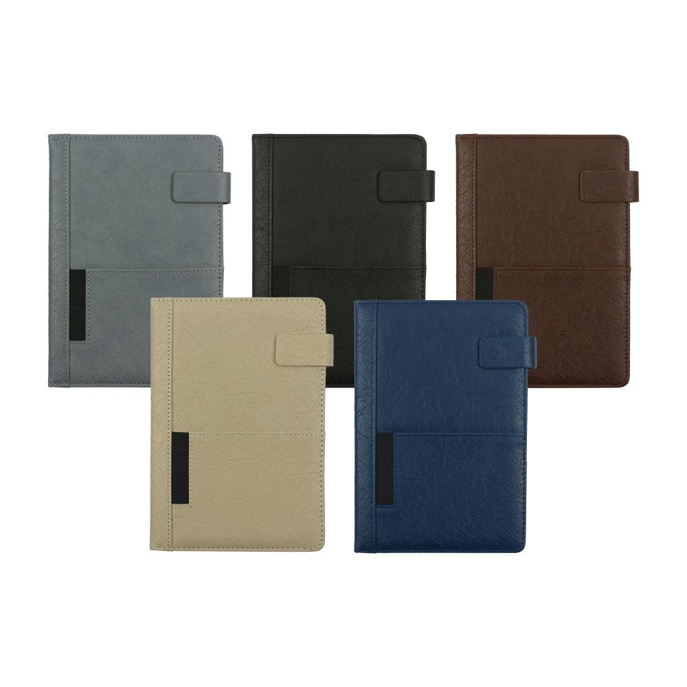 Dorniel A5 PU Notebooks with Front Pocket & Magnetic Flap - Image 10
