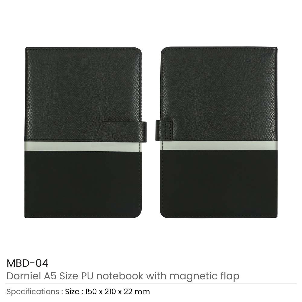 Dorniel A5 Size PU Notebooks with Magnetic Flap - Image 4