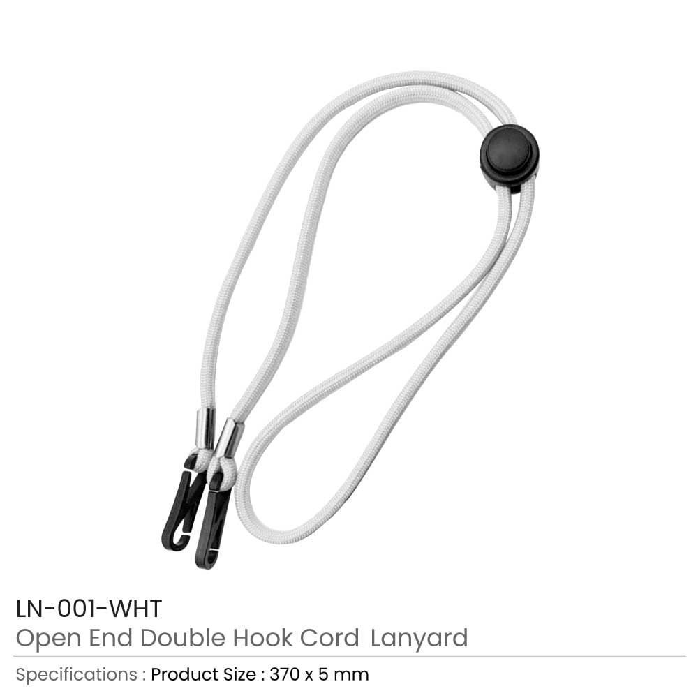 Double Hook Cord Lanyards with Adjustable Lock - Image 2