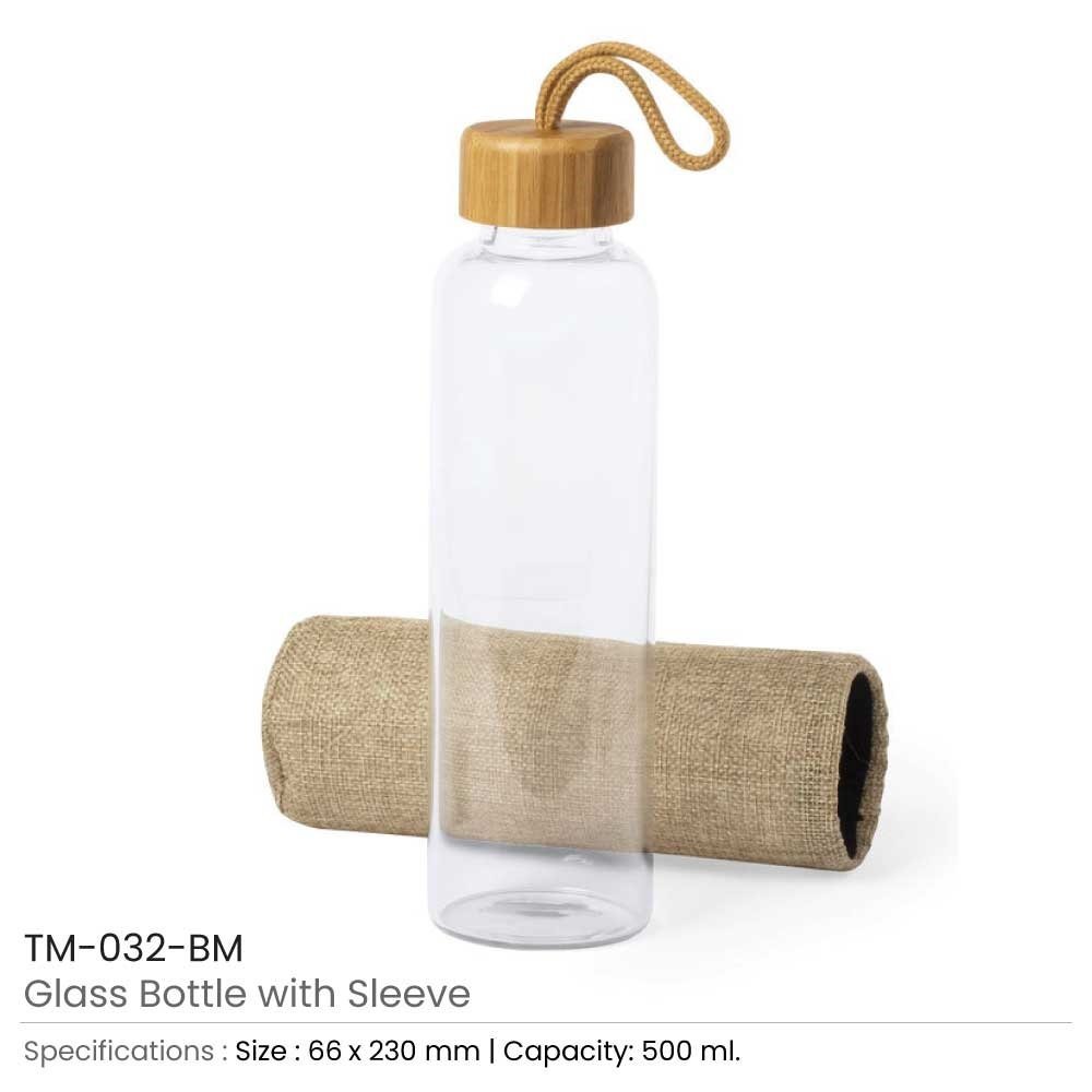 Glass Bottle with Sleeve - Image 5