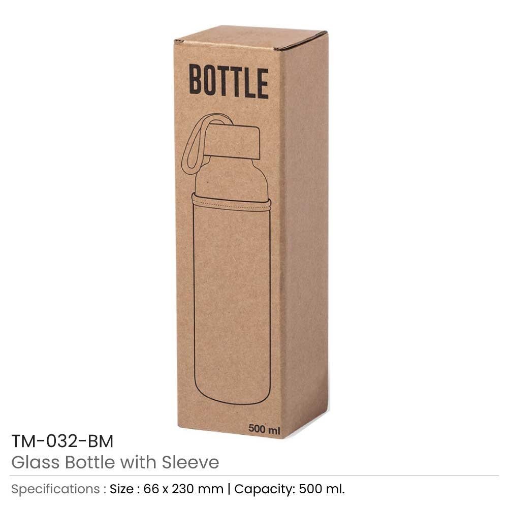 Glass Bottle with Sleeve - Image 4