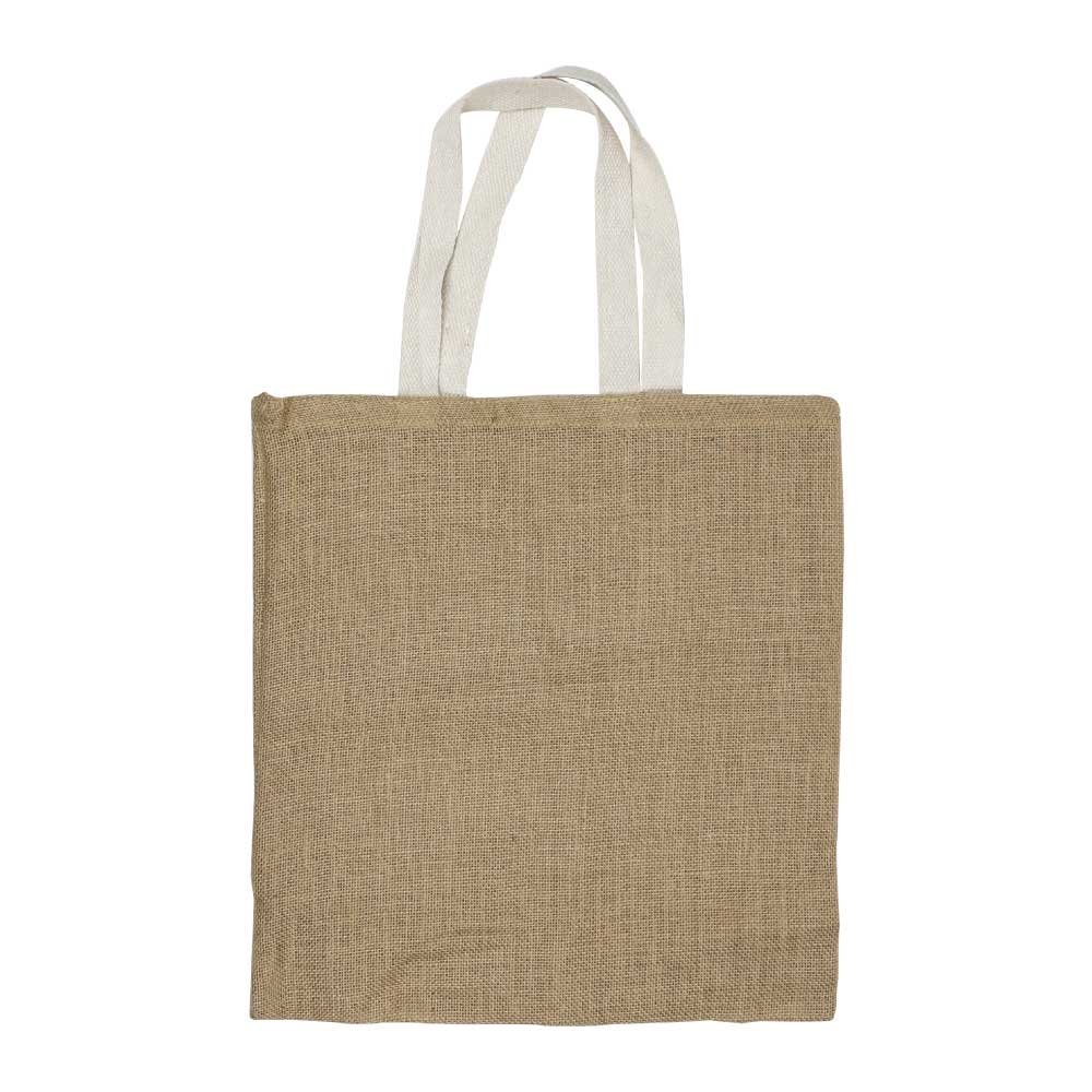 Jute Bags with White Handles, Long-lasting & Eco-friendly