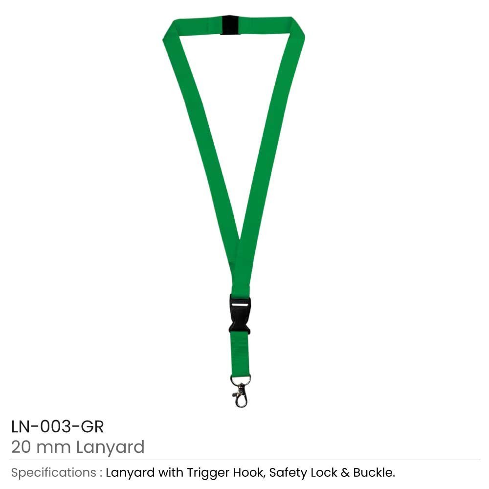 Lanyards with Hook, Safety Lock, and Buckle, 20 mm - Image 9