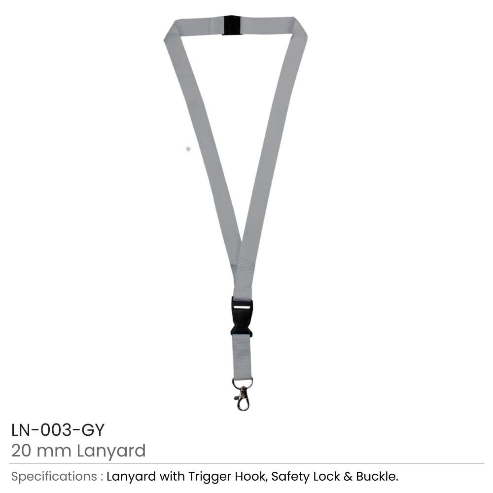 Lanyards with Hook, Safety Lock, and Buckle, 20 mm - Image 10