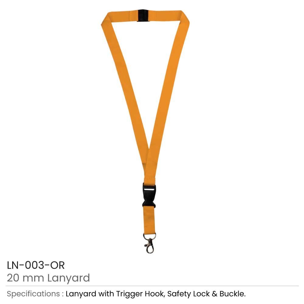 Lanyards with Hook, Safety Lock, and Buckle, 20 mm - Image 13