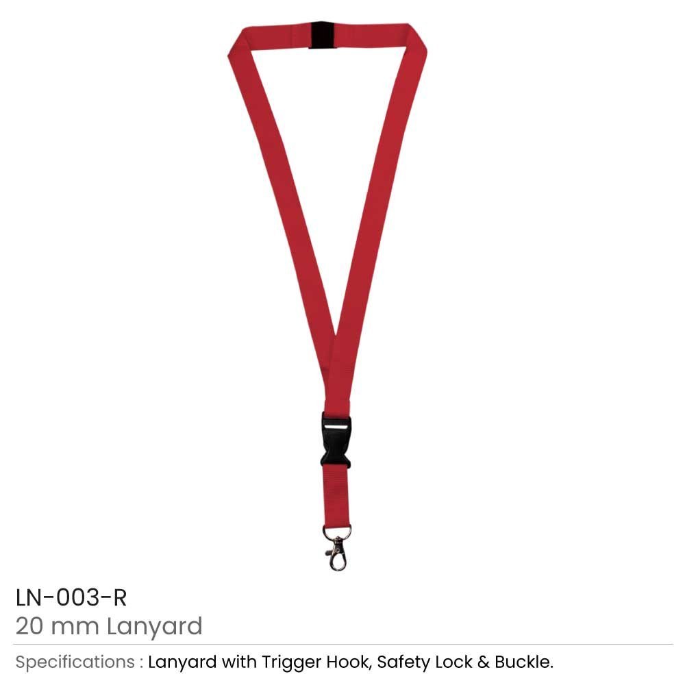 Lanyards with Hook, Safety Lock, and Buckle, 20 mm - Image 14