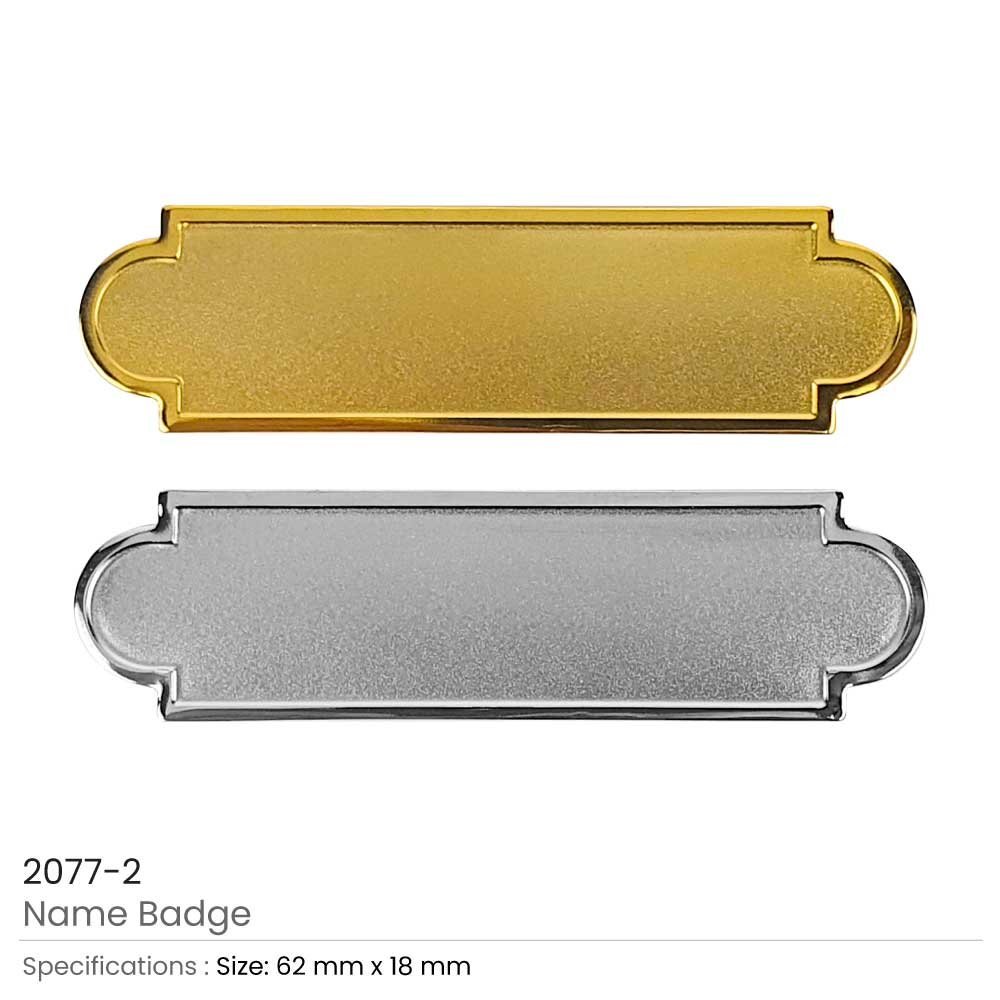Metal Name Badges in Gold and Silver Colors - Image 4