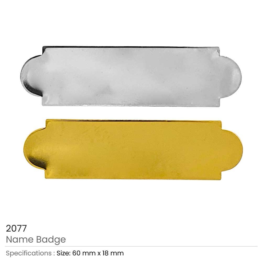 Metal Name Badges in Gold and Silver Colors - Image 5