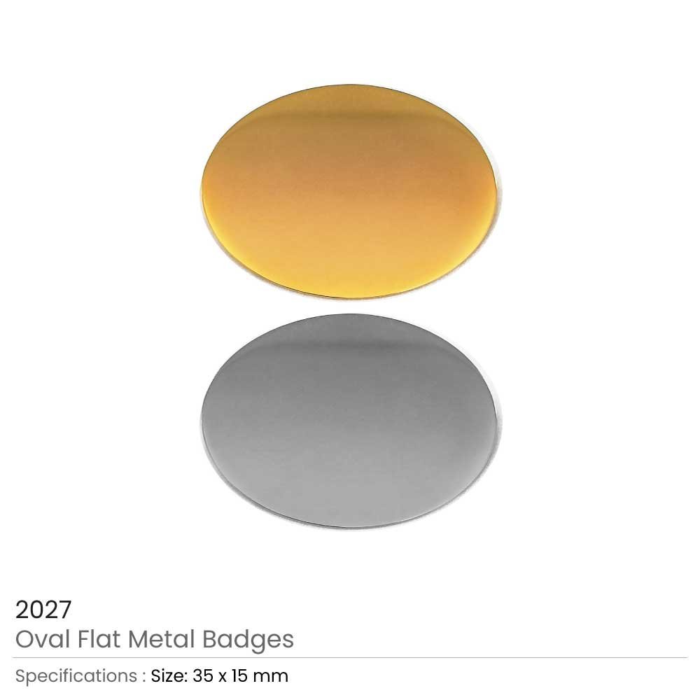 Oval Flat Metal Badges - Image 5