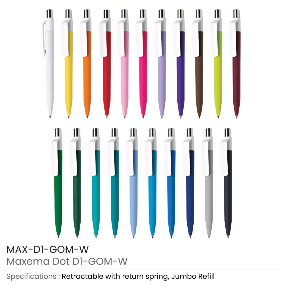 Dot Pens with White Clip - Image 25