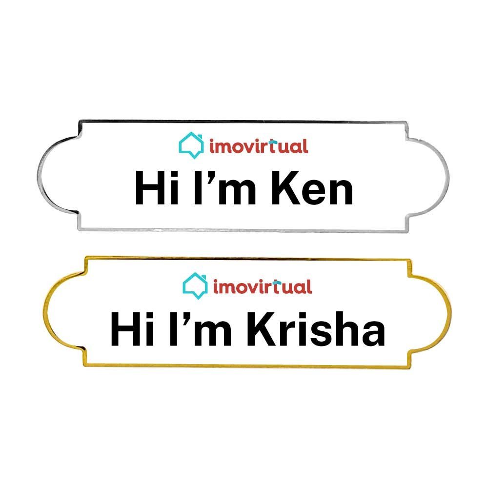 Metal Name Badges in Gold and Silver Colors - Image 2