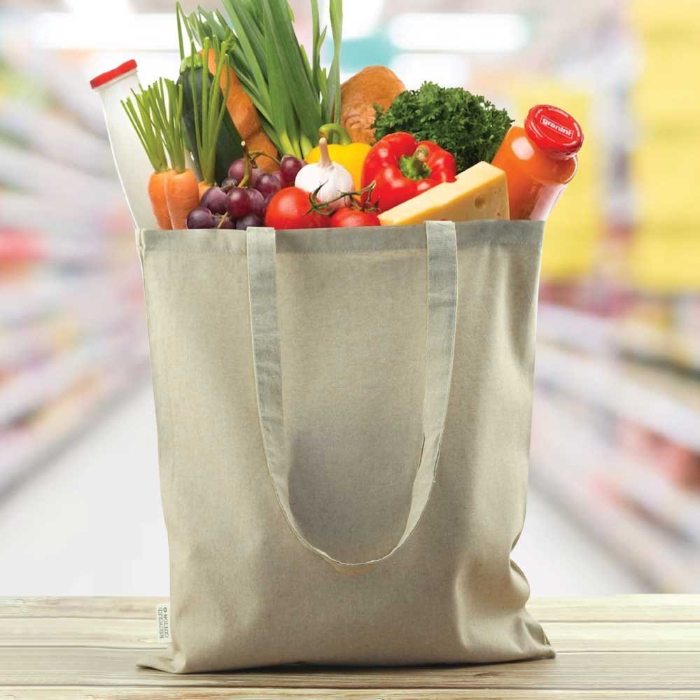 Cotton Shopping Bags with Long Handles - Image 2