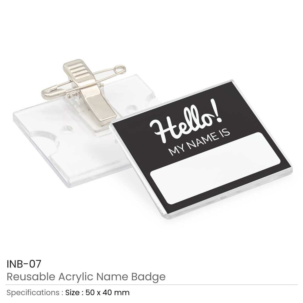 Reusable Acrylic Name Badges - Image 2