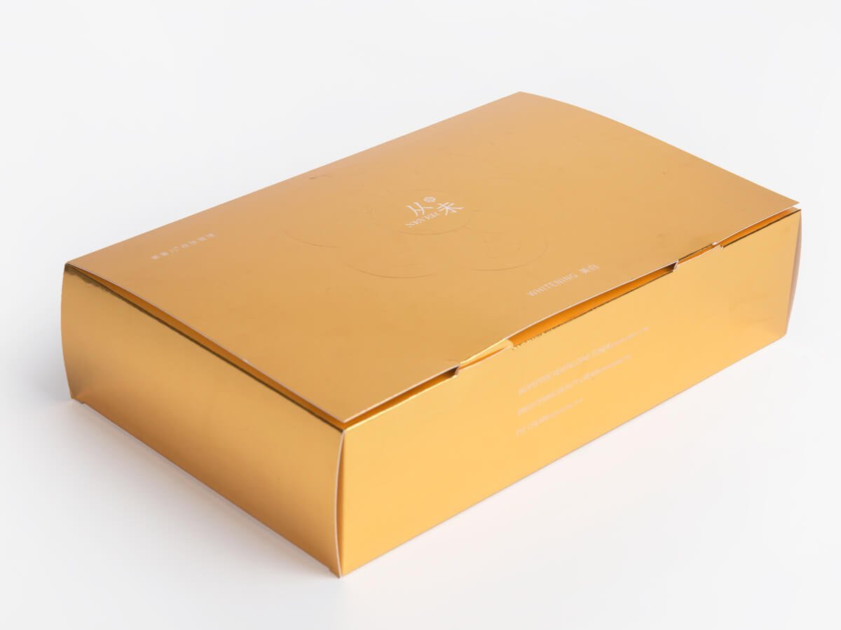 Gold Paper Card Skin Care Box