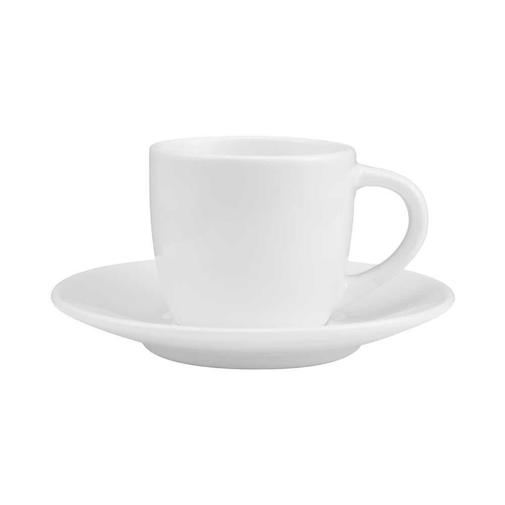 Sublimation White Ceramic Cup & Saucer 100ml Capacity