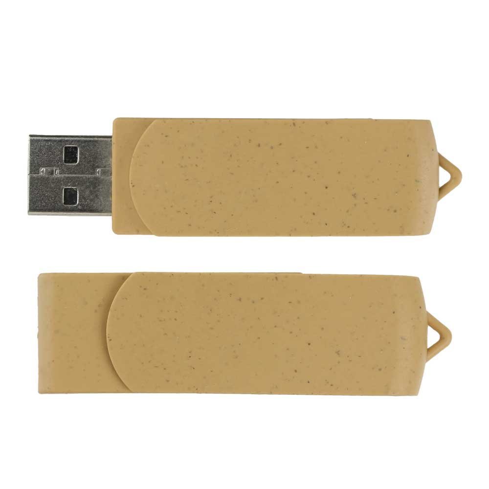 Wheat Straw Swivel USB Flash Drives, 4GB to 32GB - Image 3