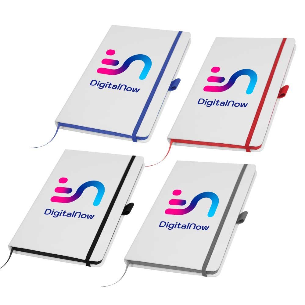 White PU Leather Cover Notebooks - Image 2