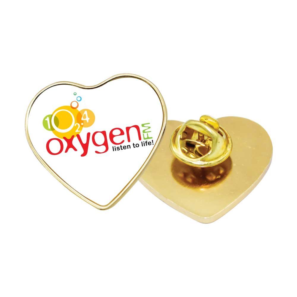 Heart Shape Metal Badges - Image 2