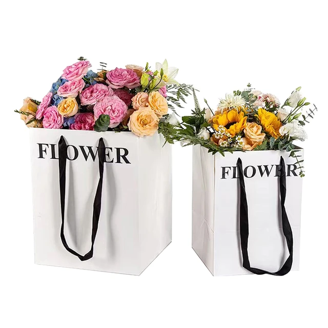 Flower Bouquet Bags with wide ribbon