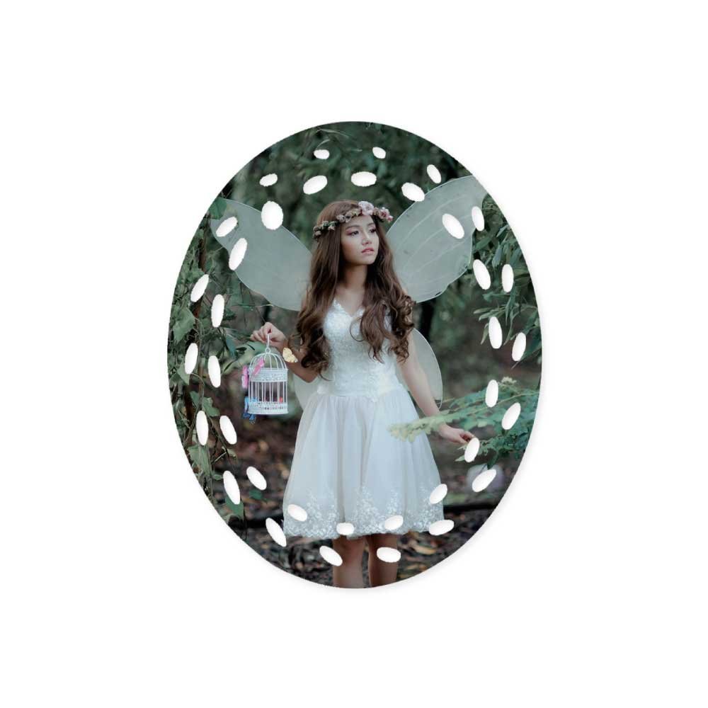 Oval Doily Ceramic Ornaments - Image 2